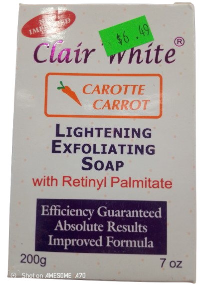 Clair white  carrott soap - Beauty Supply